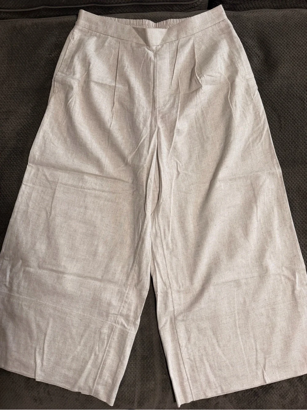 Banana Republic Linen-Blend Trousers in Light Beige
